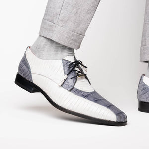 Marco_Di_Milano Moncalieri - Gray & White Leather Loafer