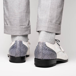 Marco_Di_Milano Moncalieri - Gray & White Leather Loafer