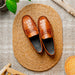 Zelli Monza Genuine Caiman Crocodile Driving Loafers in Cognac