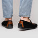 Zelli Monza Suede & Calfskin Driving Loafers in Black / Chestnut