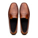 Zelli Monza Hand Burnished Calfskin Driving Loafers in Cognac