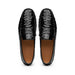 Zelli Monza Ostrich Quill Driving Loafers in Black
