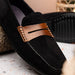 Zelli Monza Suede & Calfskin Driving Loafers in Black / Chestnut