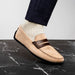 Zelli Monza Suede & Calfskin Driving Loafers in Bone / Chestnut