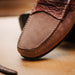 Zelli Monza Suede and Caiman Crocodile Driving Shoes in Candy