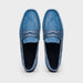 Zelli Monza Suede & Caiman Crocodile Driving Shoes in Denim
