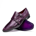 Marco Di Milano Napoli Purple Leather Luxury Loafers