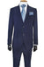 "Navy 'Classic Fit' Fortino Landi Mens Suit: Durable Poplin 2-Btn Design" - USA Men's Outlet