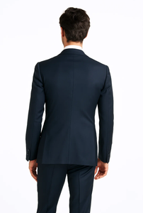 Navy Single Breast Lapel by Rossiman
