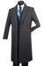 New Title: Vinci Men's Wool & Cashmere Charcoal Grey Full Length Overcoat - USA Men's Outlet