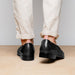 Zelli Nicola Handwoven Italian Calfskin Penny Loafers in Black