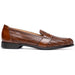 Zelli Nicola Handwoven Italian Calfskin Penny Loafers in Cognac