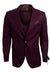 Men's Burgundy Glen Plaid Vested Suit w/ Peak Lapel & 1-Button Closure - Stacy Adams