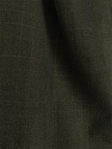 Olympia Collection - Glen Plaid Regular Fit Suit 3 Piece Olive