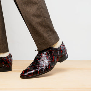 Marco_Di_Milano Olivieri Blackcherry Leather Shoe