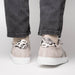 Zelli Olympias Python and Sueded Goatskin Luxury Sneakers in Grey