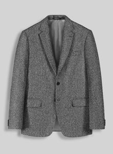 Men’s Grey Herringbone Winter Cowboy Blazer – Western Sport Coat Jacket