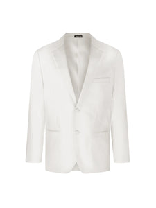 Men’s White Tuxedo Jacket – Two-Button Formal Dinner Blazer for Weddings, Prom and Events