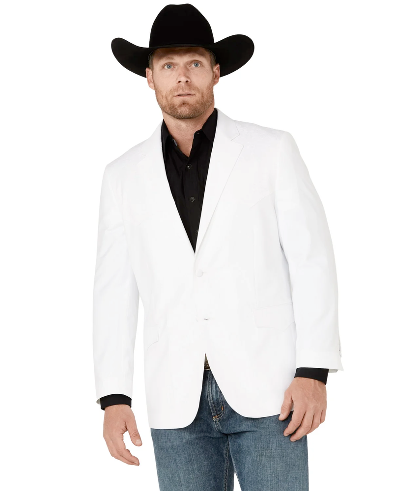 Mens White Western Blazer – Classic Cowboy Style Sport Coat for Formal - Cowboy Jacket