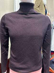 Men's Brown Turtleneck Sweater – Classic Slim Fit Knit Pullover for Fall and Winter