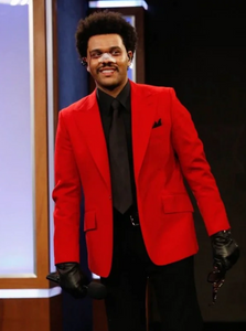 Men’s Red Blazer with Black Pants – Celebrity Inspired Wedding, Prom & Party Suit