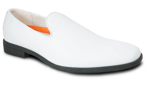 Men’s White Plain Toe Slip On Loafer Dress Shoes – Classic Formal Lightweight Shoes for Wedding, Party and Business Wear