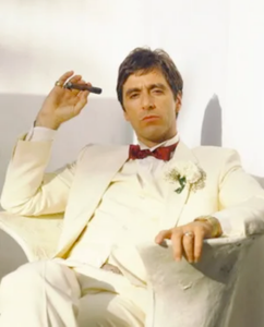 Tony Montana’s Ivory Vested Suit – Classic Ivory 3 Piece Suit for Wedding, Formal and Evening Wear