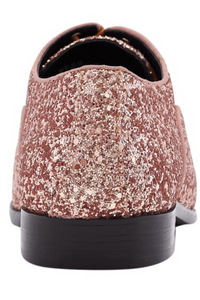 "Lawrence Glitter" Rose Gold Tuxedo Shoes