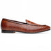 Zelli Palio Crocodile and Calfskin Basketweave Loafer in Cognac