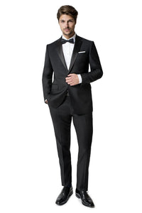 "Nelson" Black 2-Button Notch Tuxedo (2-Piece Set)