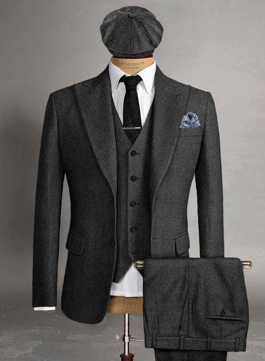 Mens Great Gatsby Outfit - 1920s Gangster Outfit Look in Charcoal — USA