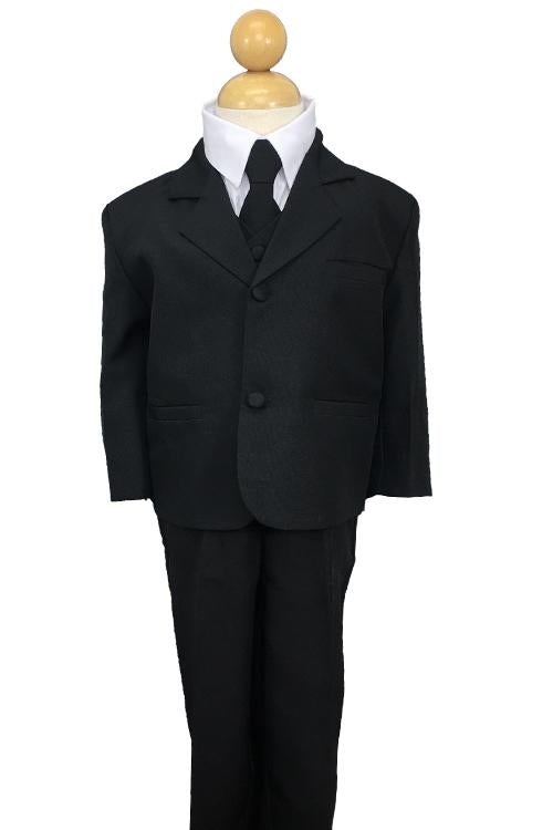 "Joey" Kids Black Suit 5-Piece Set