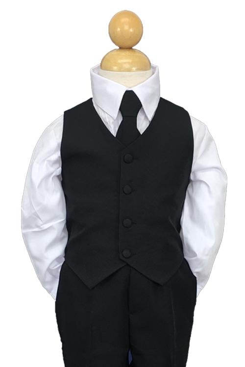 "Joey" Kids Black Suit 5-Piece Set