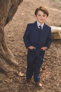"Joey" Kids Indigo Suit 5-Piece Set
