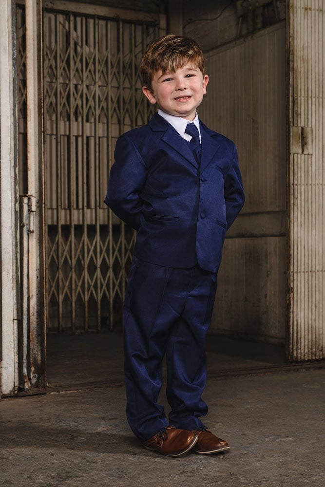 "Joey" Kids Indigo Suit 5-Piece Set