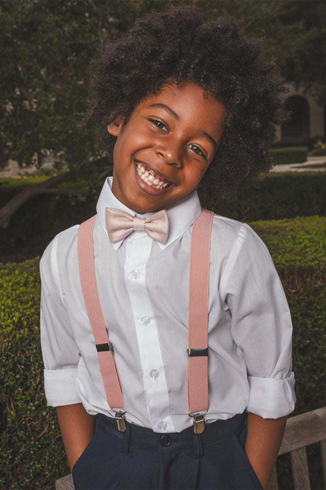 "Two Tone" Kids Navy & Blush 4-Piece Barn Wedding Set