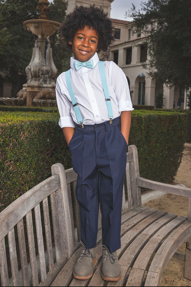 "Two Tone" Kids Navy & Sky 4-Piece Barn Wedding Set