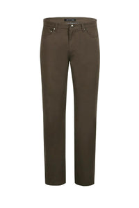 "Pelago Men's Brown Stretch Cotton Chino Dress Pants" - USA Men's Outlet