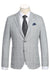 "Pelago Men's Half Canvas Light Grey & White Windowpane Plaid Sport Coat Blazer" - USA Men's Outlet