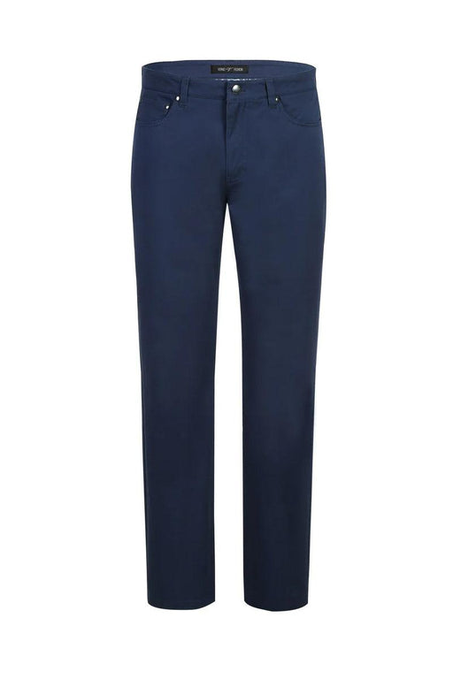 "Pelago Men's Stretch Chino Dress Pants with 5-Pocket Design - Blue" - USA Men's Outlet