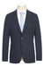 "Pelago Navy Blue Slim-Fit Half-Canvas Summer Cotton Blazer" - USA Men's Outlet