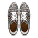 Zelli Peri Python Embossed Calfskin Sneakers in Marine Blue