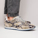 Zelli Peri Python-Embossed Calfskin Sneakers in Black / White