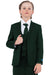 Perry Ellis Boy's Vested Hunter Green Wedding Suit - USA Men's Outlet