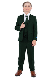 "Noah" Perry Ellis Kids Green Suit (5-Piece Set)