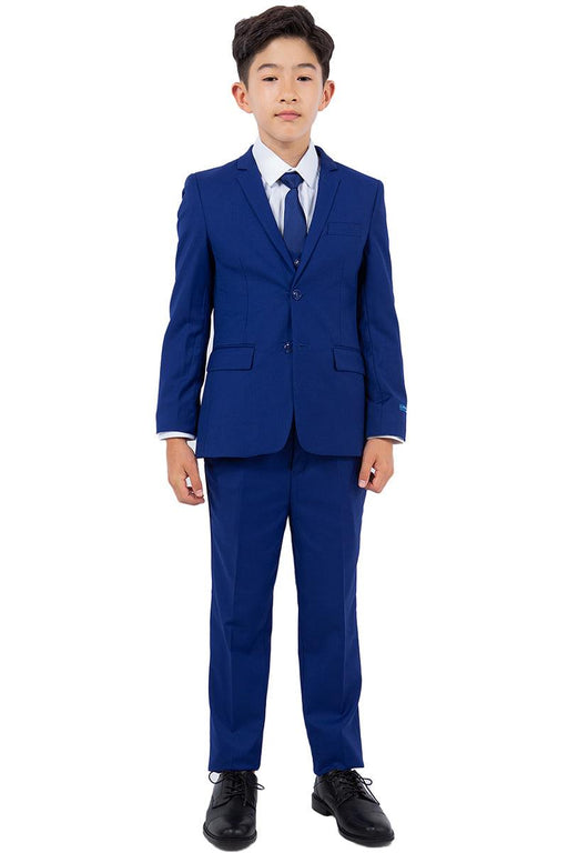 "Perry Ellis Royal Blue Vested Boys' Wedding Suit" - USA Men's Outlet