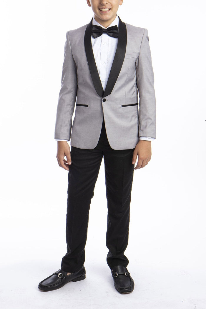 "Trent" Perry Ellis Kids Light Grey 5-Piece Tuxedo