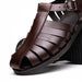 Zelli Pesca Woven Calfskin Fisherman Sandal in Brown