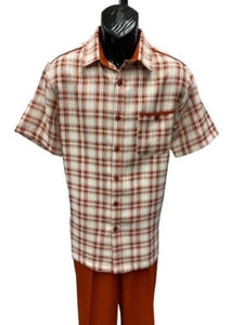 Mens 2 Piece Walking Suit - Textured Plaid