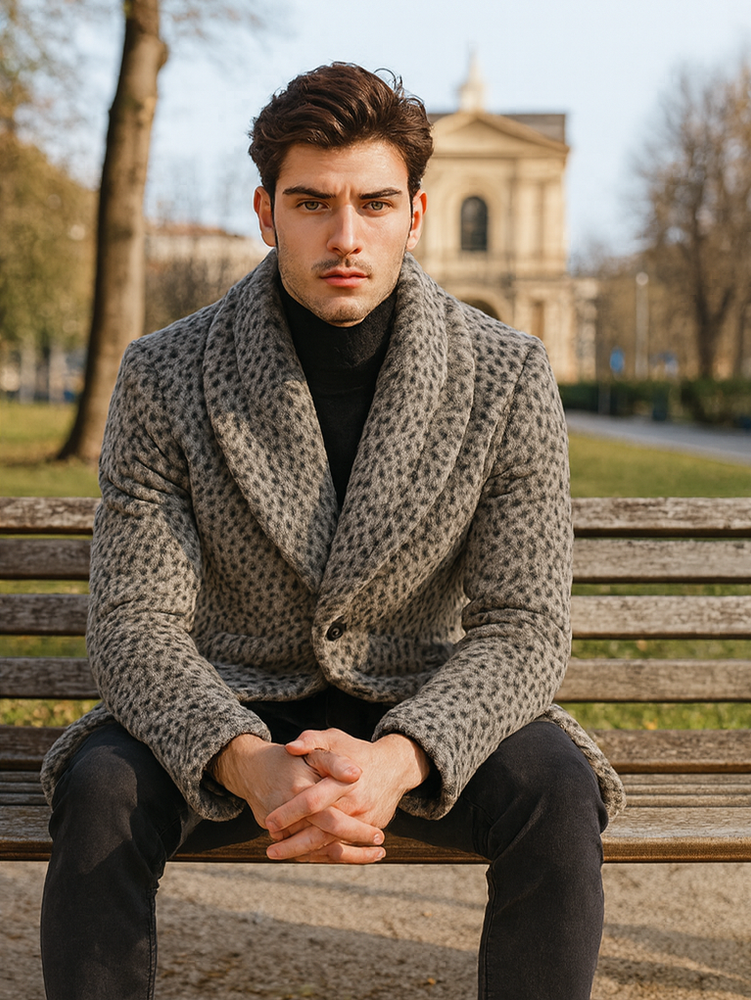 1920s Gangster Pimp Coat – Full Length Leopard Faux Fur Vintage Overcoat